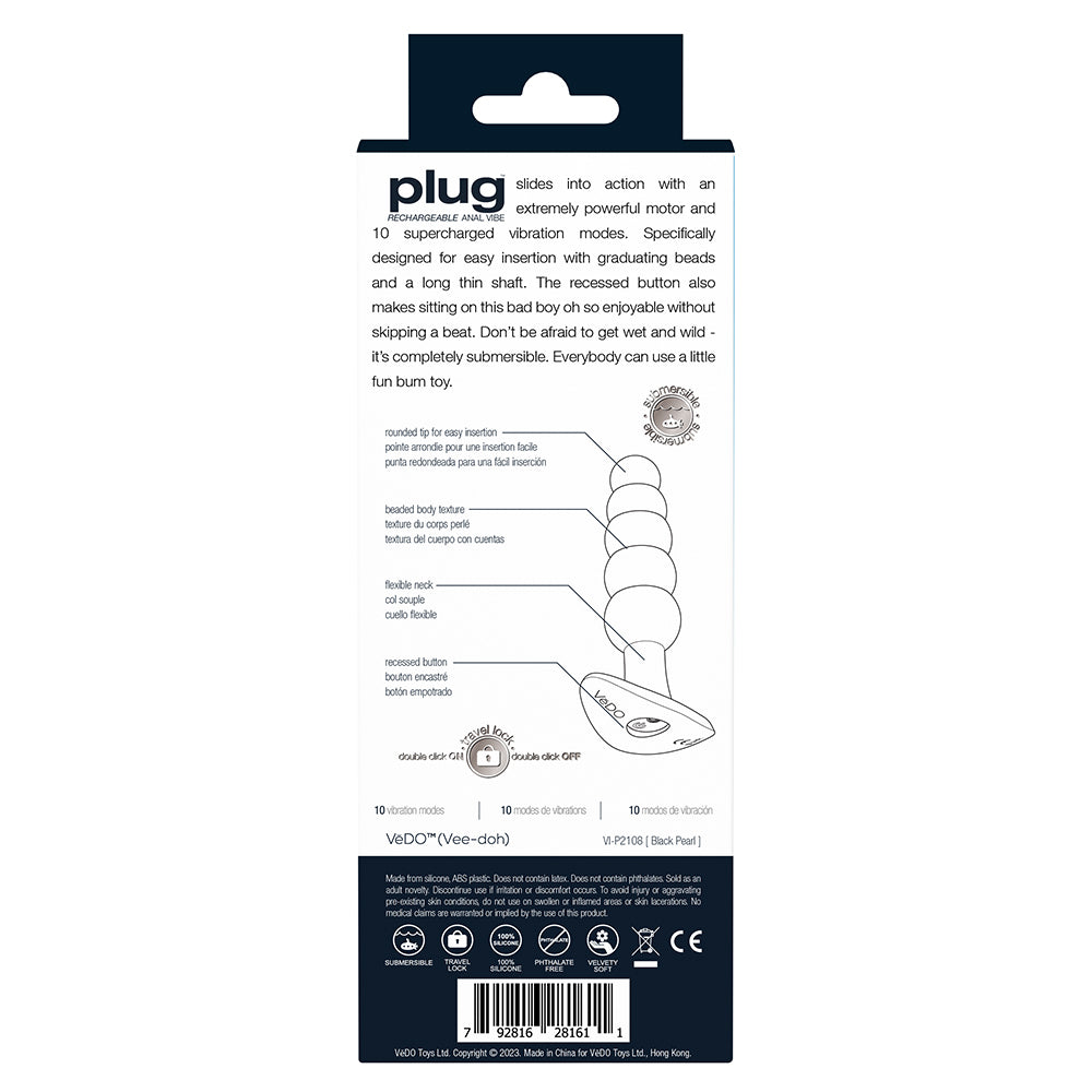 VeDO Plug Vibrating Anal Plug Black