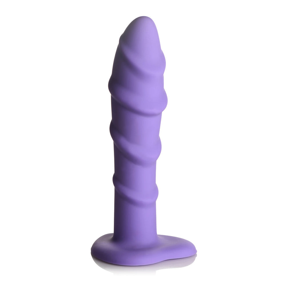 Simply Sweet Swirl Silicone Dildo 7in Pu