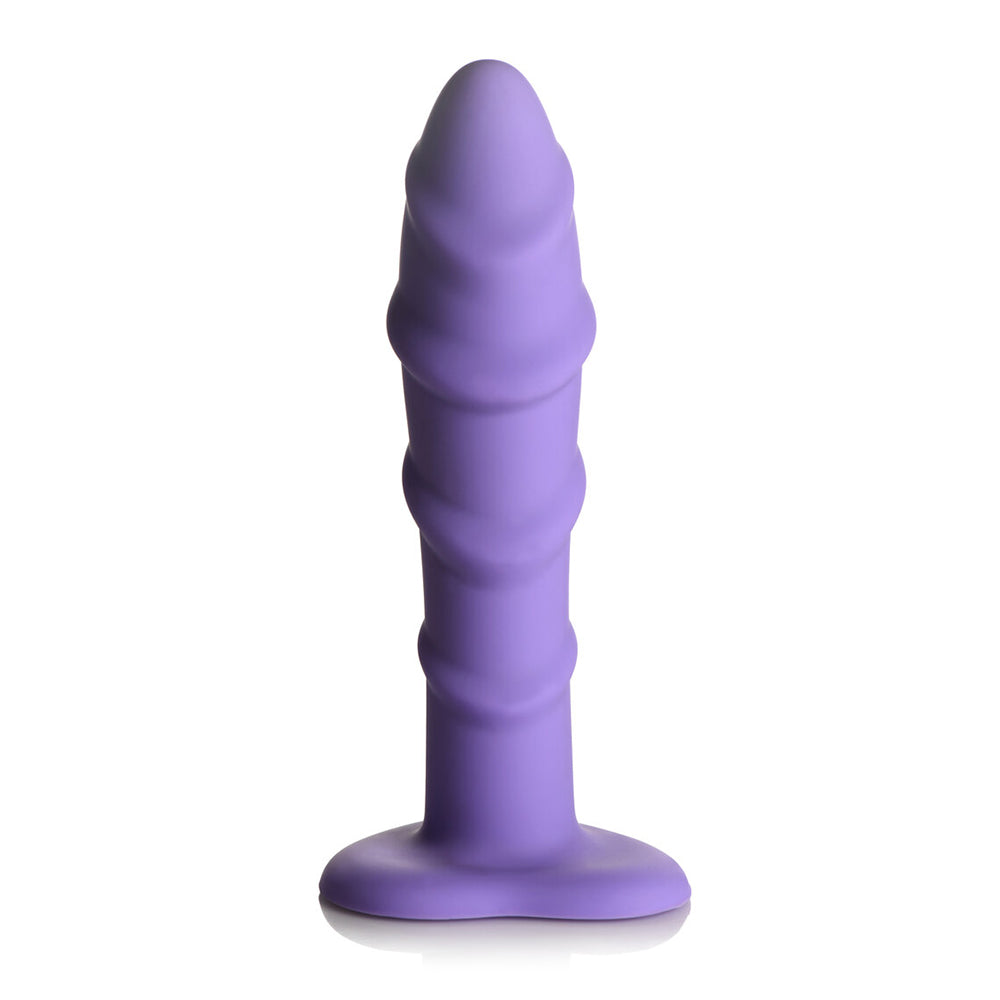 Simply Sweet Swirl Silicone Dildo 7in Pu