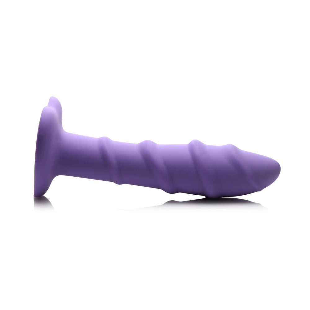 Simply Sweet Swirl Silicone Dildo 7in Pu