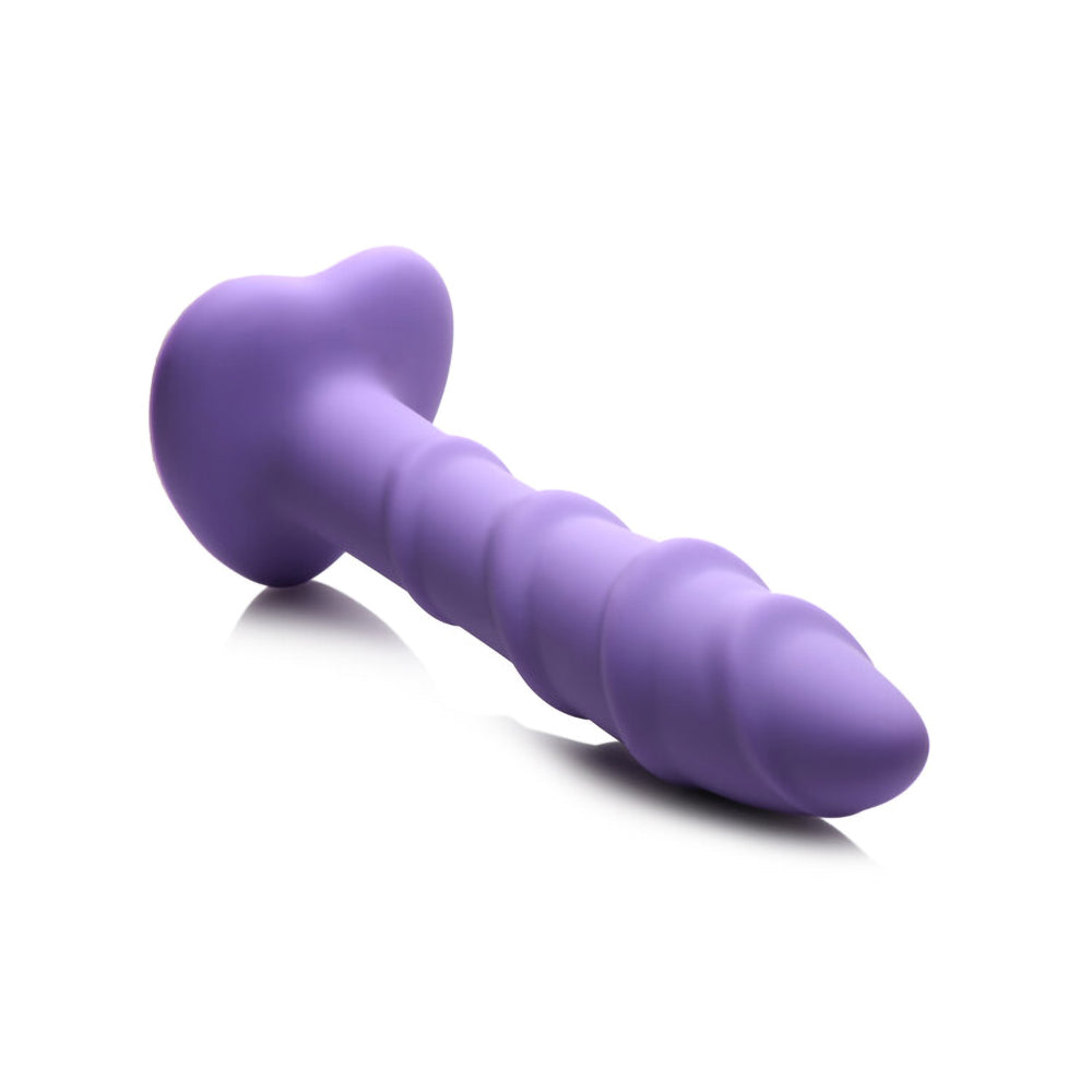 Simply Sweet Swirl Silicone Dildo 7in Pu