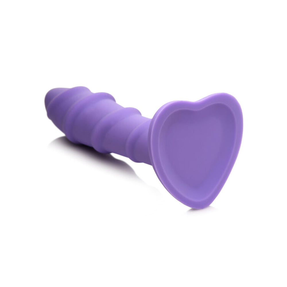 Simply Sweet Swirl Silicone Dildo 7in Pu