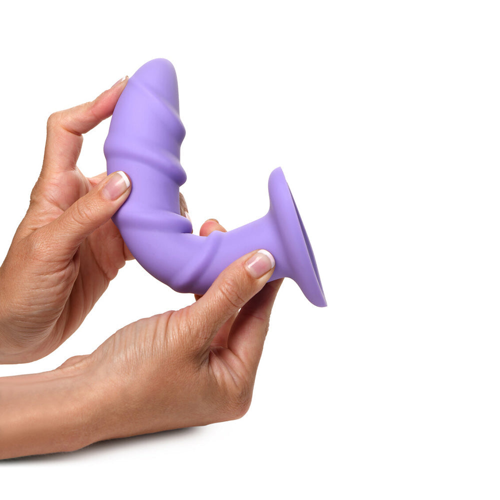 Simply Sweet Swirl Silicone Dildo 7in Pu