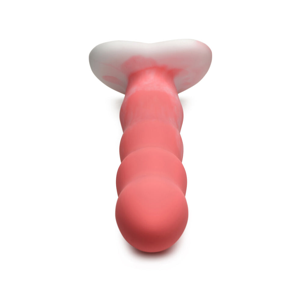 Simply Sweet Wavy Sili Dildo 8in Pk/Wh