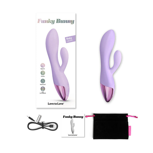 Love to Love Funky Bunny Baby Rabbit Vibrator Viva Mauve