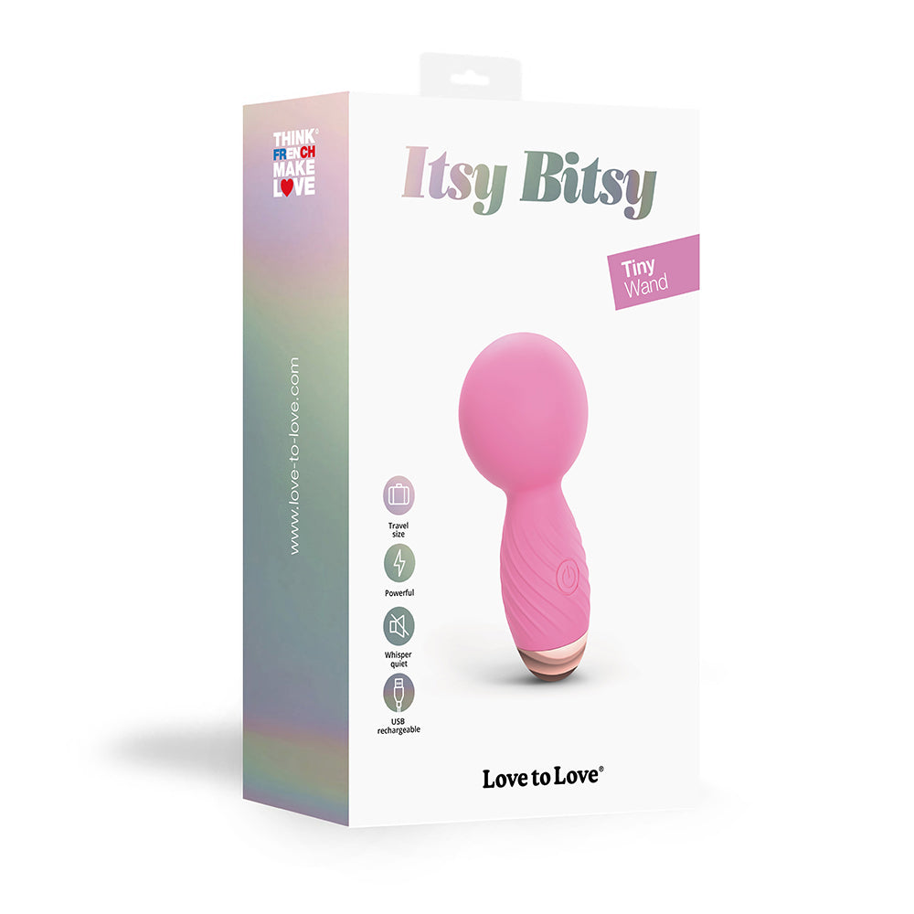 Mini vibrador de silicona recargable Itsy Bitsy de Love to Love Pink Passion