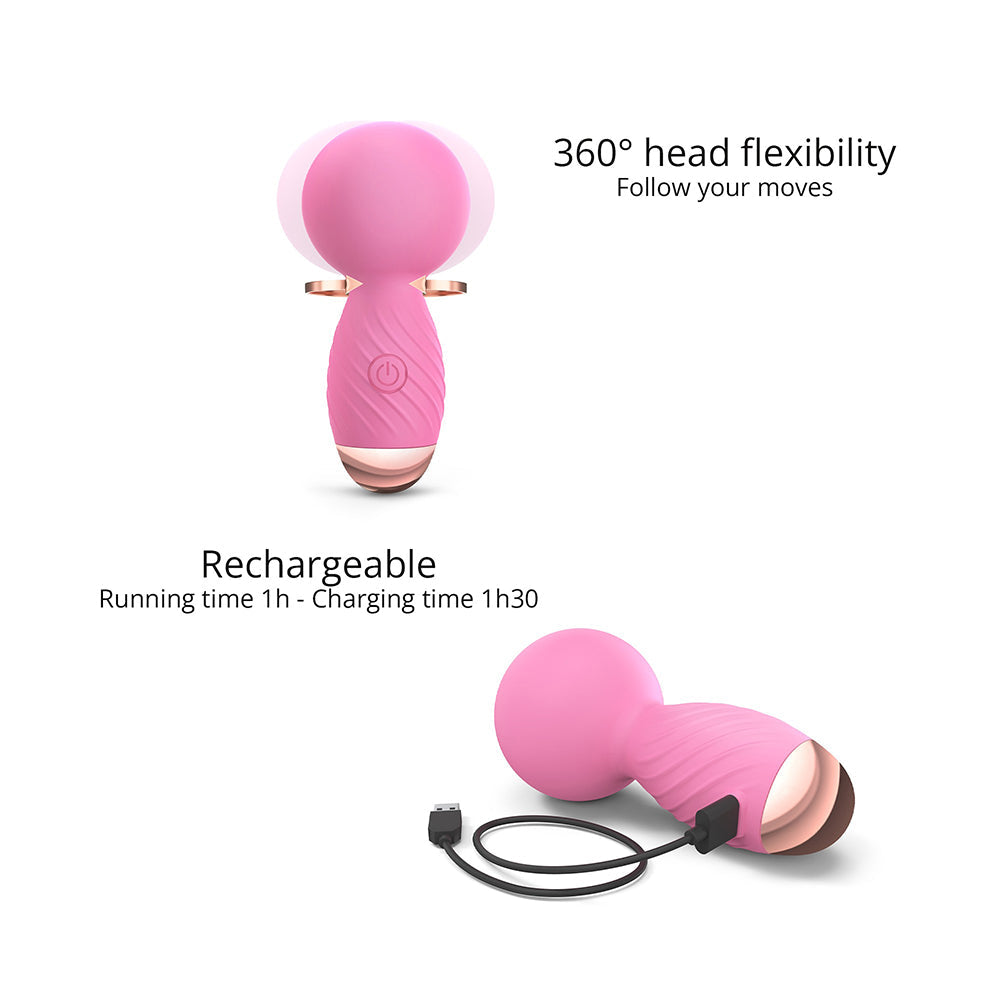 Mini vibrador de silicona recargable Itsy Bitsy de Love to Love Pink Passion