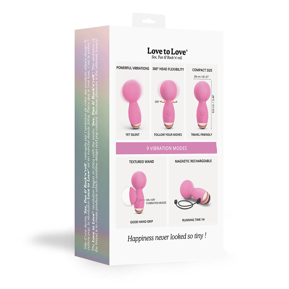 Mini vibrador de silicona recargable Itsy Bitsy de Love to Love Pink Passion