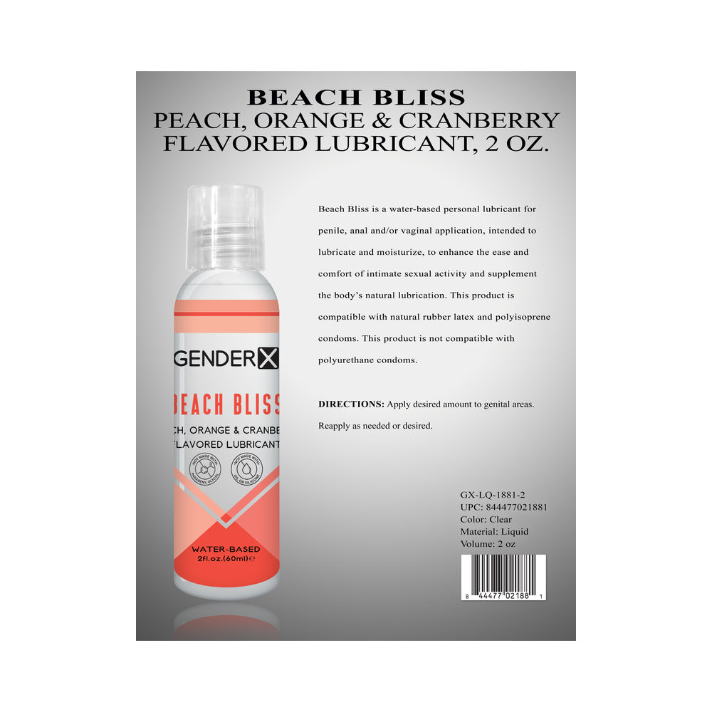 GX Beach Bliss Flavored WB Lube 2oz