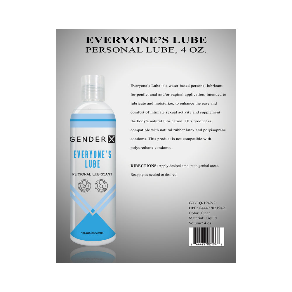 GX Everyone's WB Personal Lube 4oz