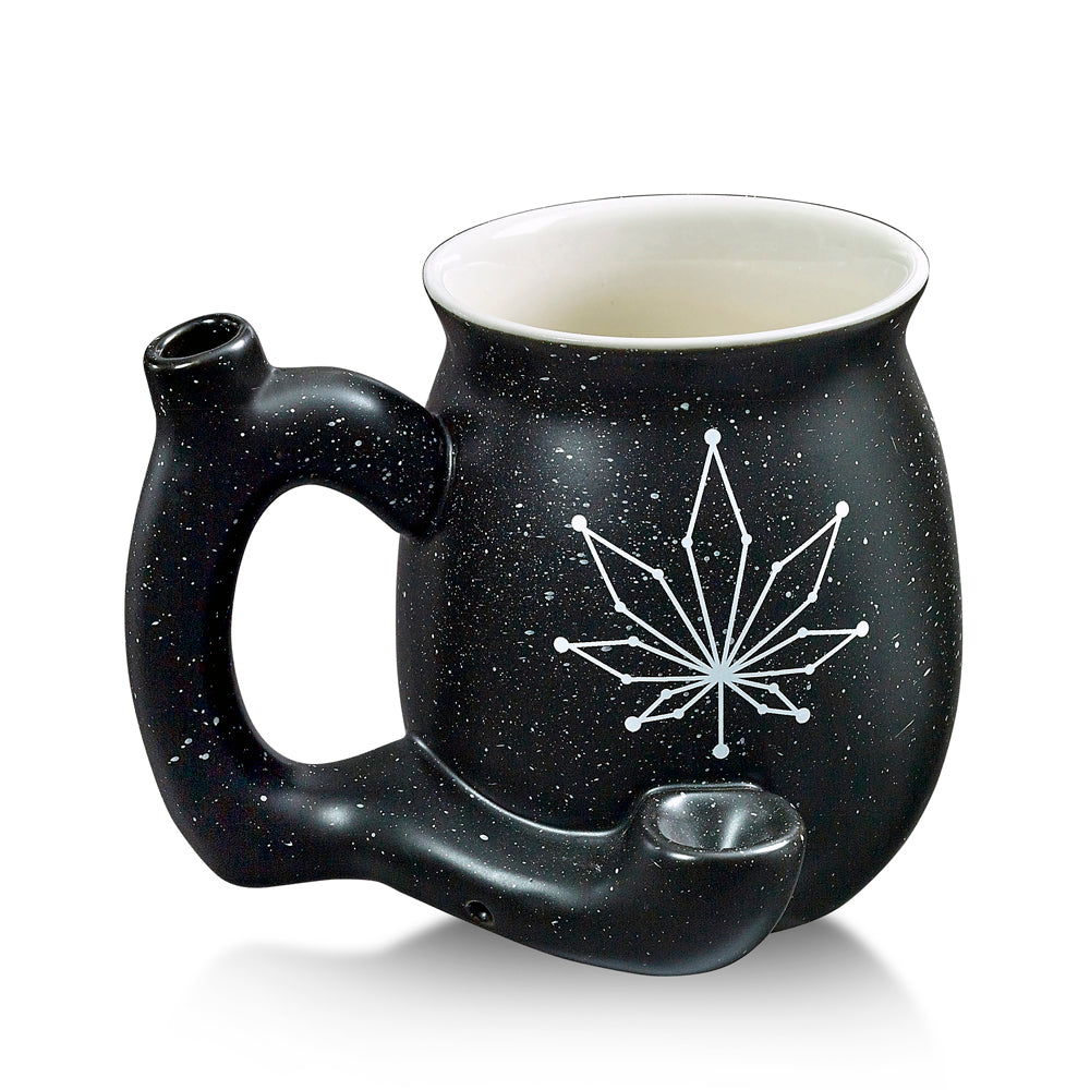 Fashioncraft Matte Black with White Constellation Leaf Roast & Toast Mug