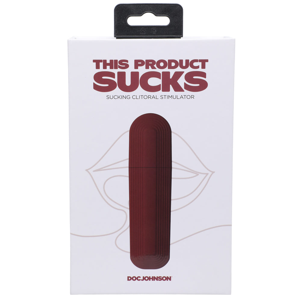 This Product Sucks Rechargeable Silicone Lipstick Sucking Clitoral Stimulator Red