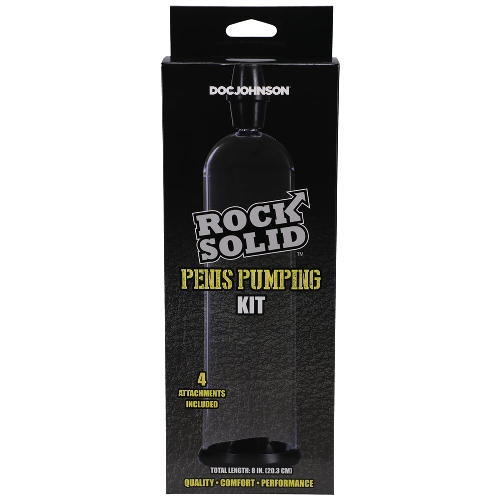 Rock Solid Penis Pumping Kit Black/Clear