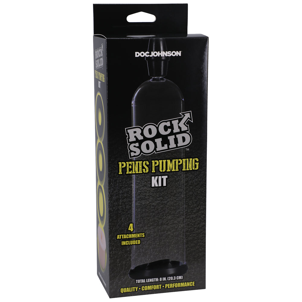 Rock Solid Penis Pumping Kit Black/Clear