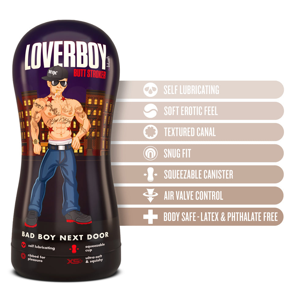 Loverboy Bad Boy Self Lube Stroker Beige