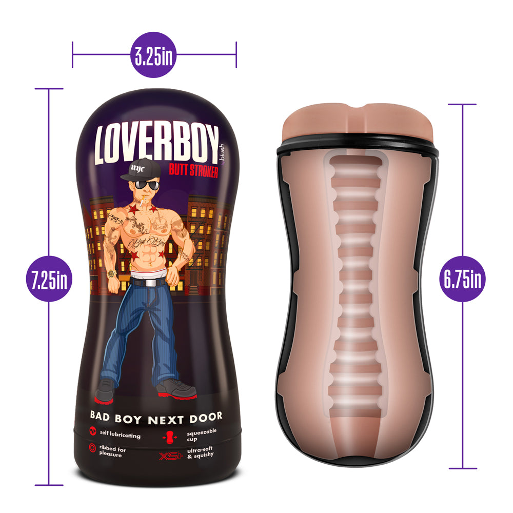 Loverboy Bad Boy Self Lube Stroker Beige