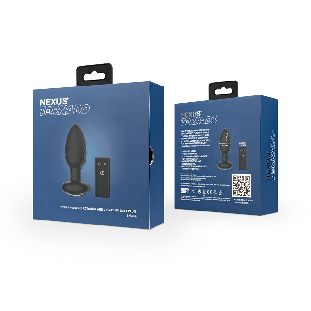 Nexus Tornado Anal Plug w/Remote Black