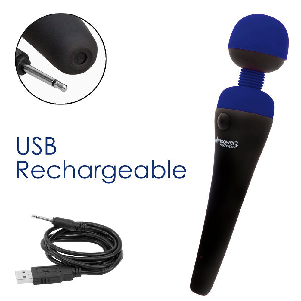 Palmpower Recharge Massager USB Blue