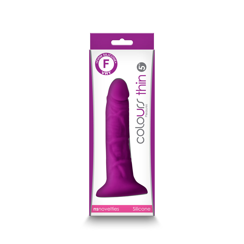 Colours Pleasures Thin 5in Dildo Purple