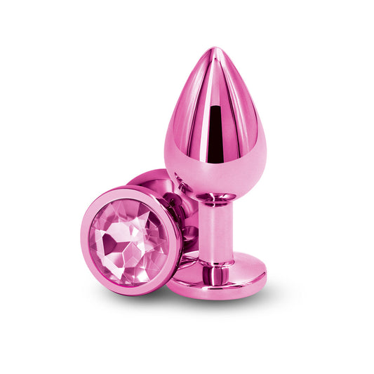 Rear Assets Metal Anal Plug Medium Pink