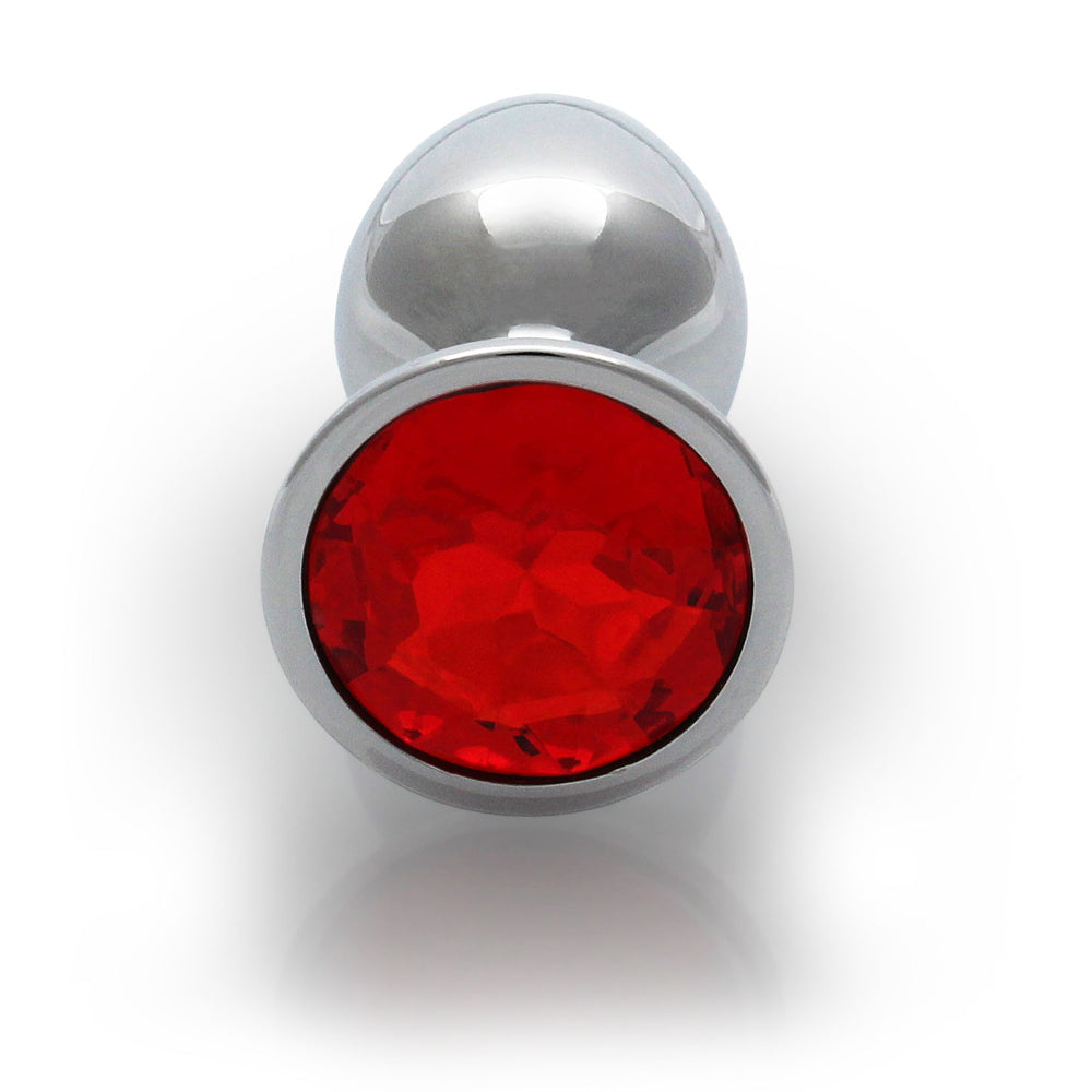 Ouch Round Gem Butt Plug S Sil/Red