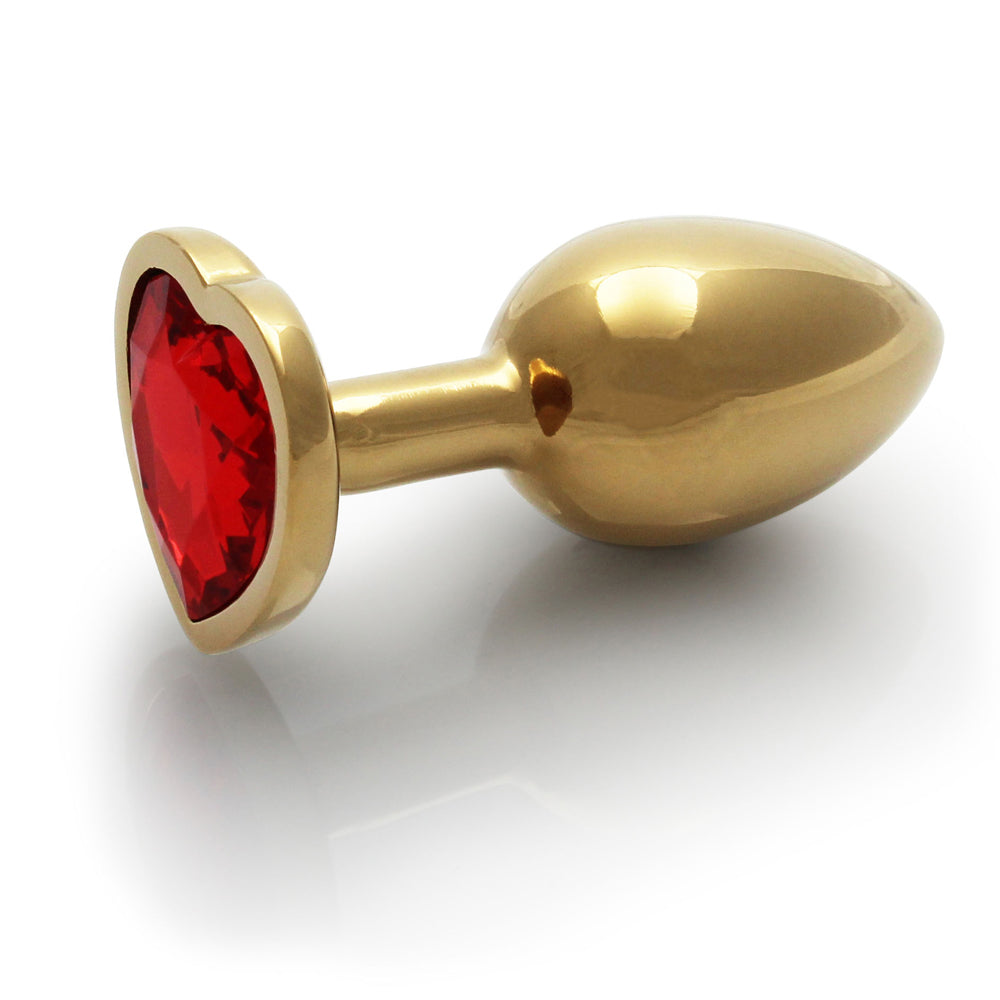 Ouch Heart Gem Butt Plug S Gld/Red