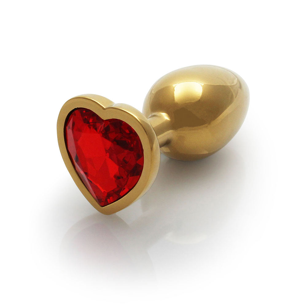 Ouch Heart Gem Butt Plug S Gld/Red