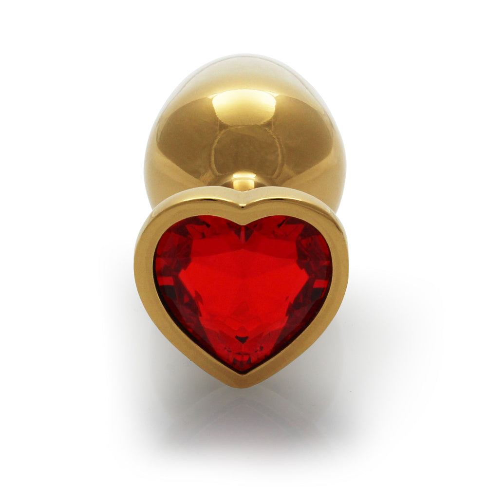 Ouch Heart Gem Butt Plug S Gld/Red