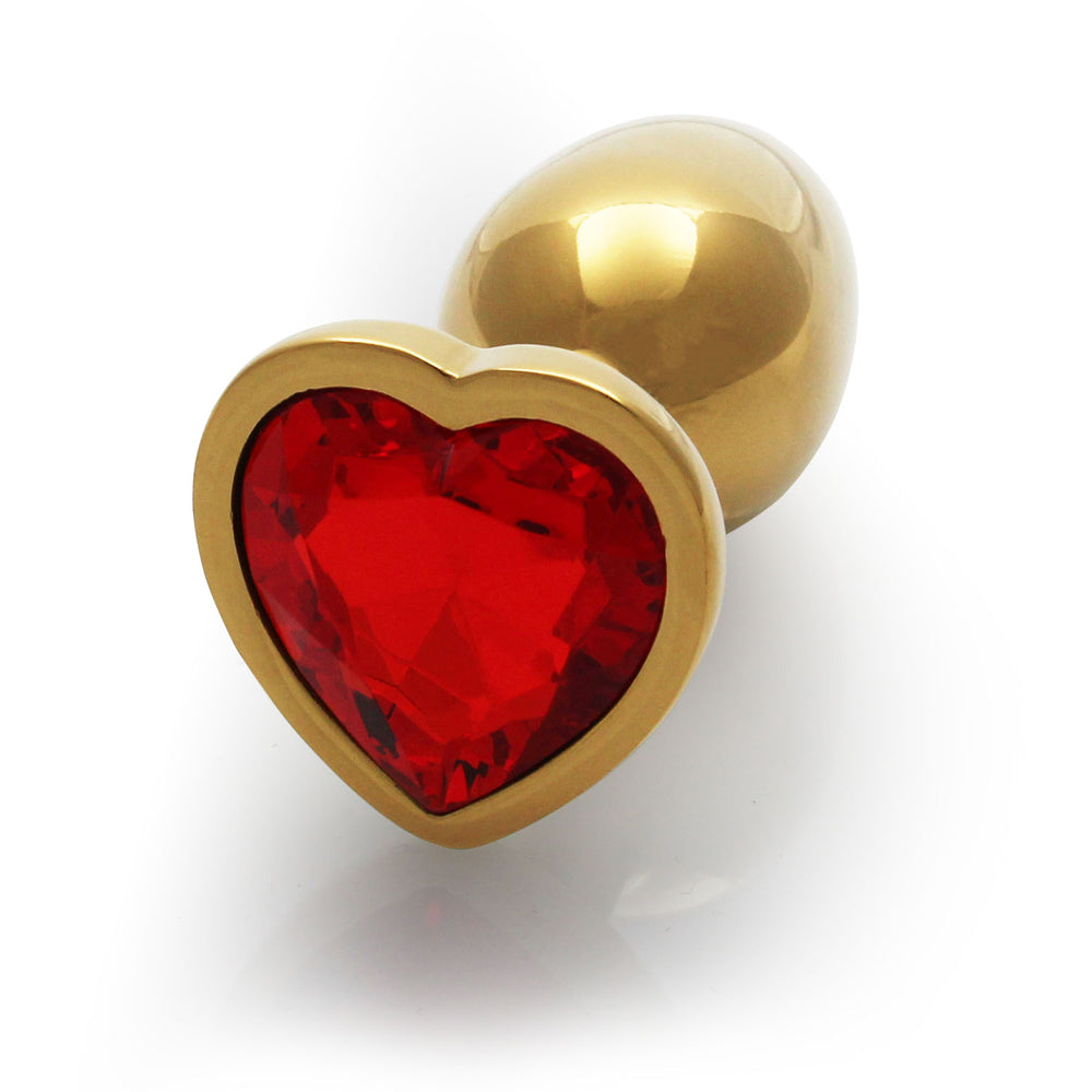 Ouch Heart Gem Butt Plug S Gld/Red