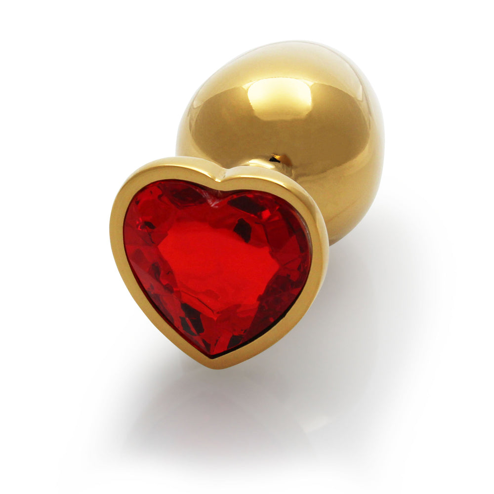 Ouch Heart Gem Butt Plug M Gld/Red