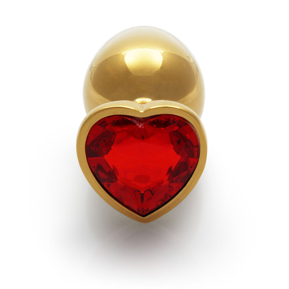 Ouch Heart Gem Butt Plug M Gld/Red