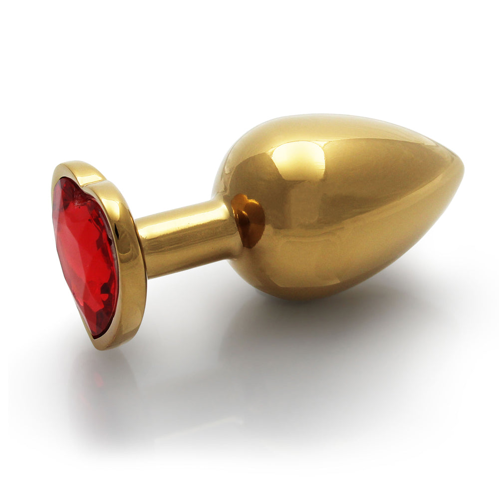 Ouch Heart Gem Butt Plug L Gld/Red