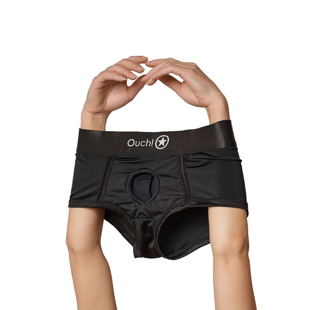 Ouch Vibr Strapon Boxer M/L Blk