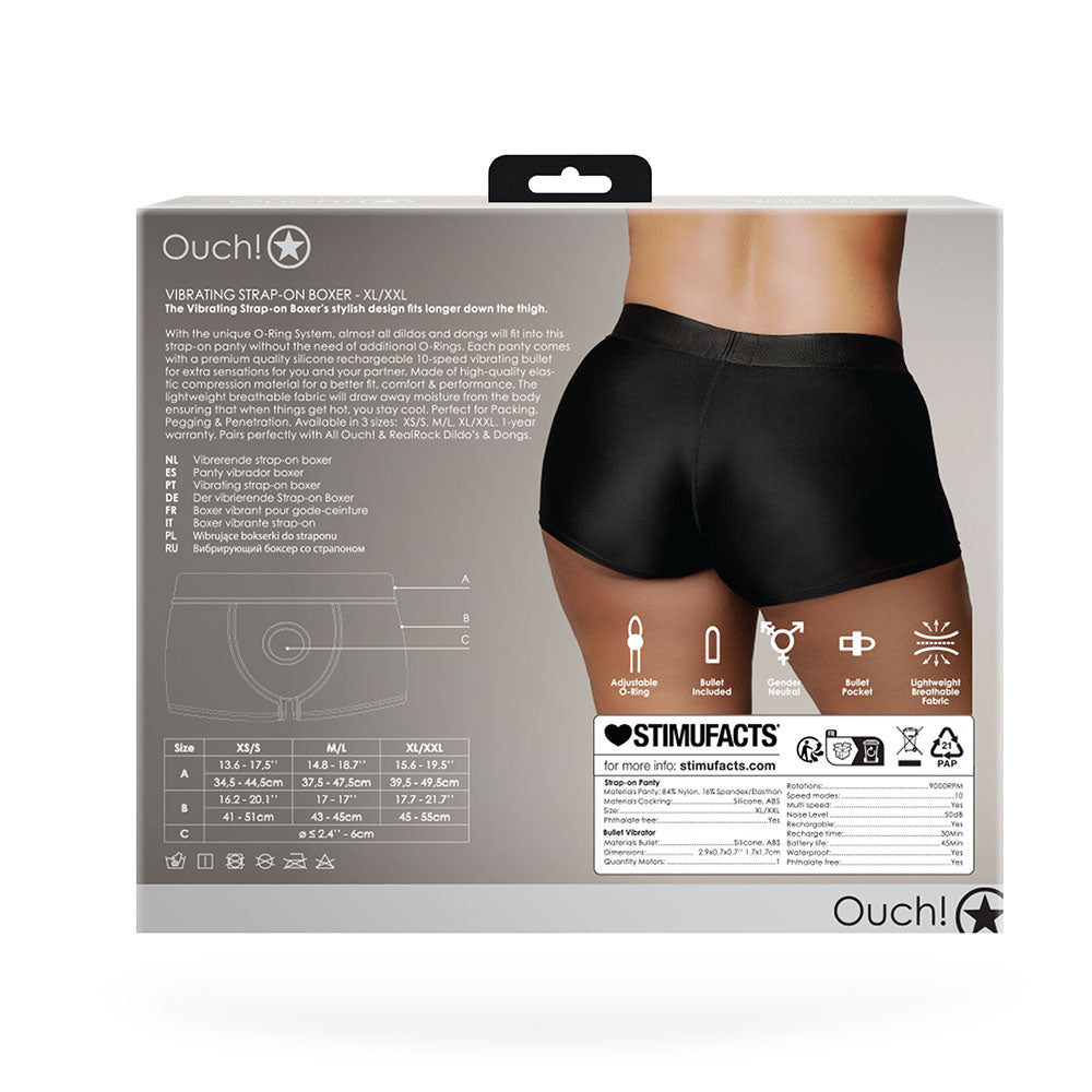 Ouch Vibr Strapon Boxer XL/2XL Blk