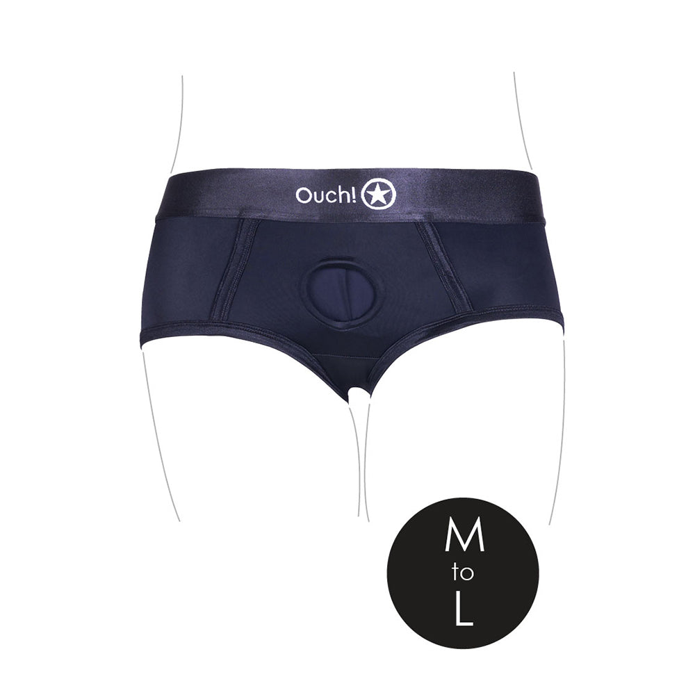 Ouch Vibr Strapon Brief M/L Blk