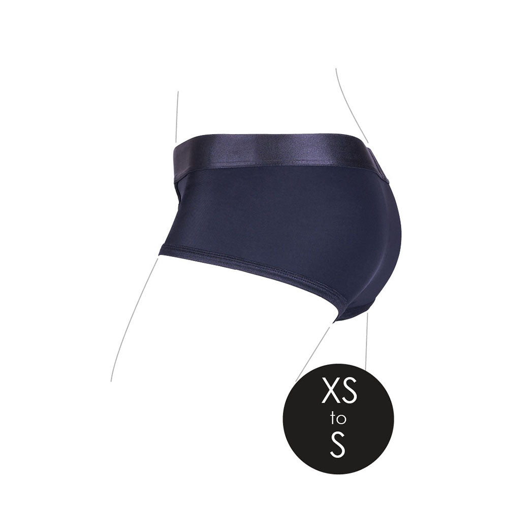 Ouch! Vibrating Strap-on Brief Black XS/S