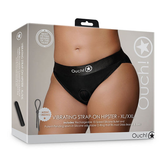 Ouch! Vibrating Strap-on Hipster Black XL/2XL