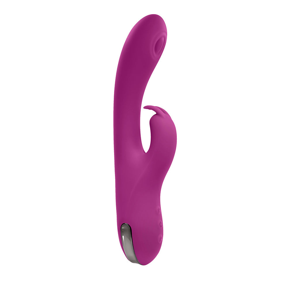 Vibrador de silicona con doble estimulación y recargable Playboy Thumper Wild Star