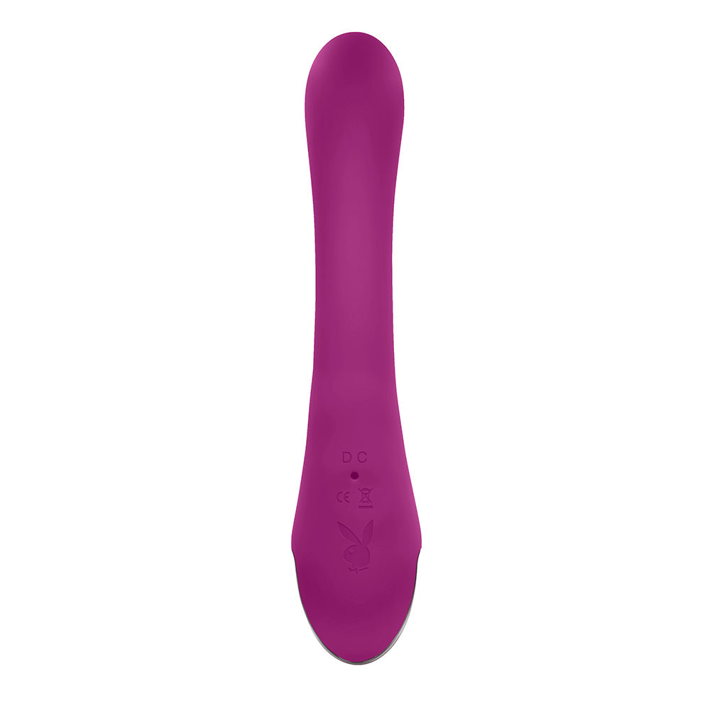 Vibrador de silicona con doble estimulación y recargable Playboy Thumper Wild Star