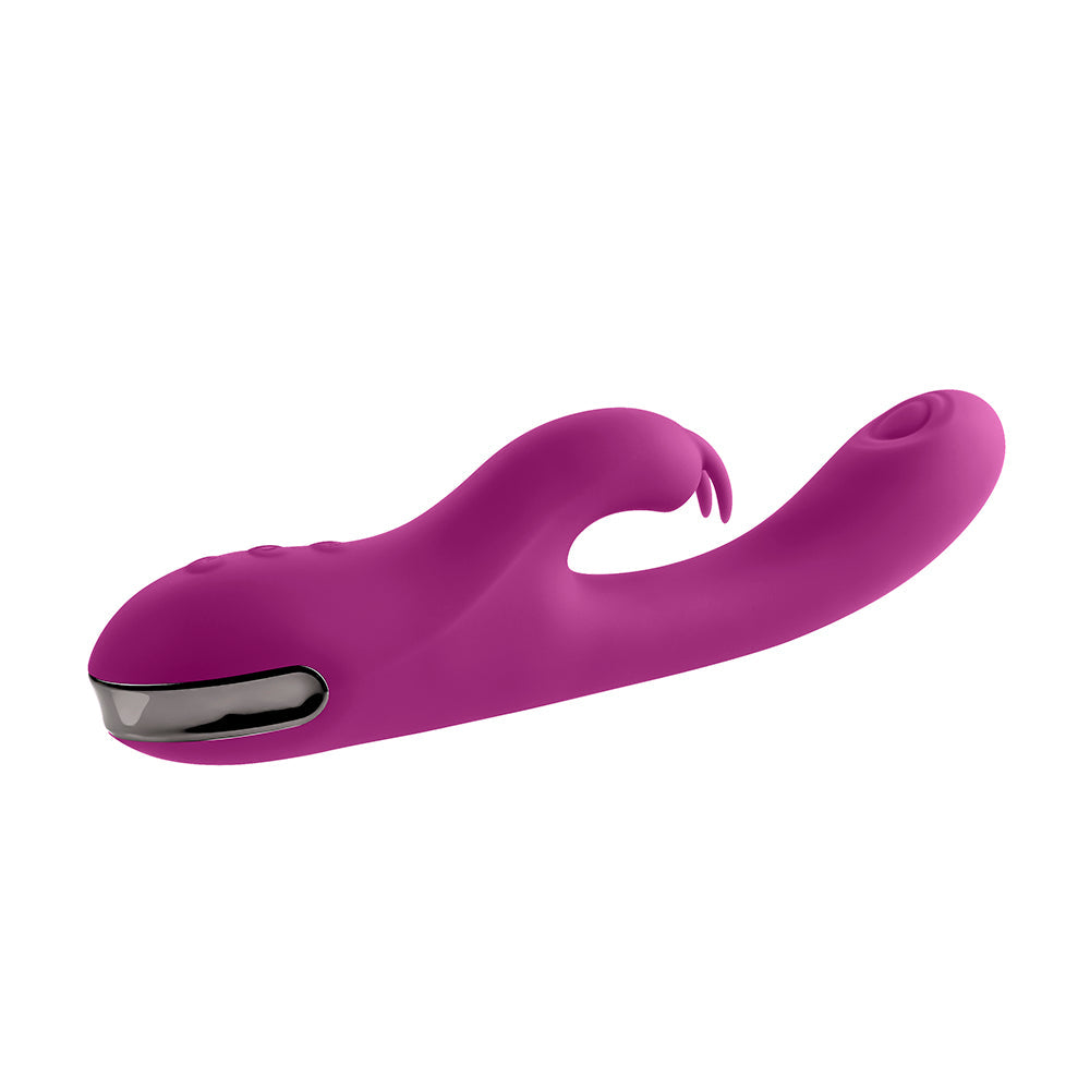 Vibrador de silicona con doble estimulación y recargable Playboy Thumper Wild Star