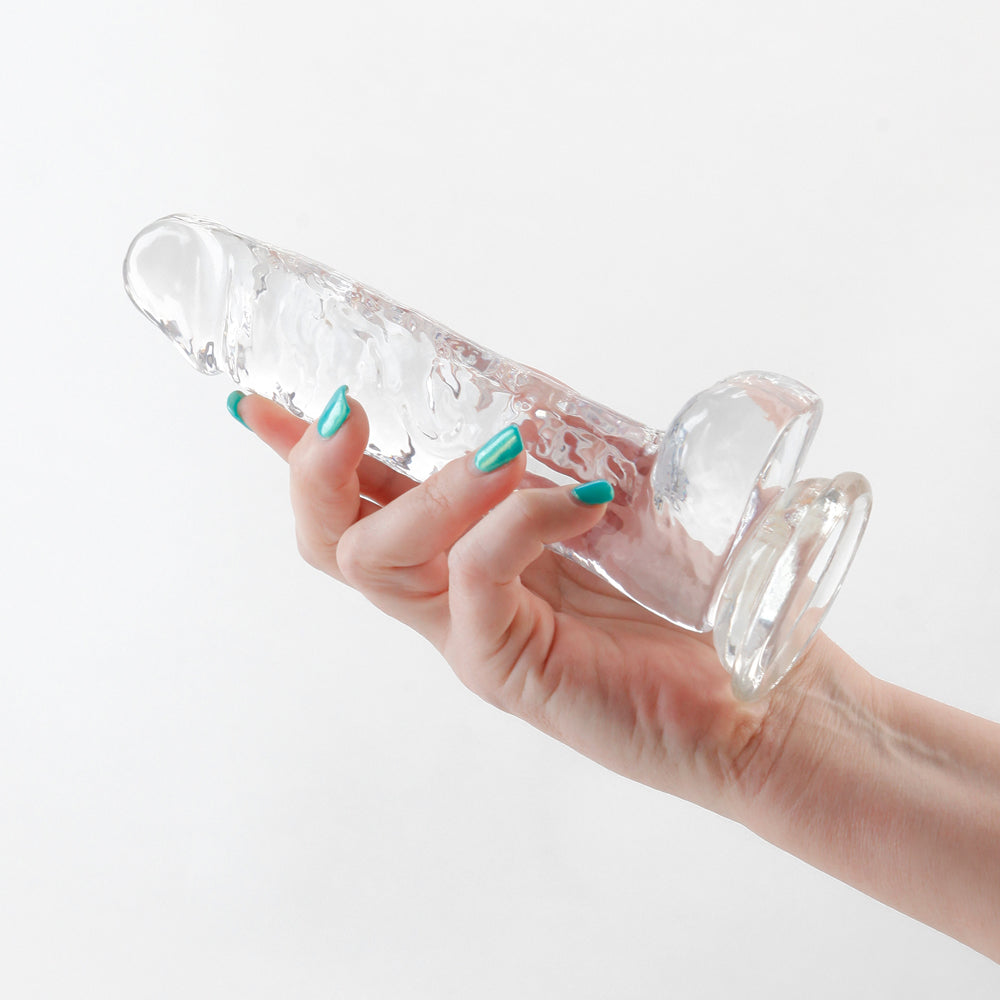 Fantasia Ballsy 6.5in Jelly Dildo Clear