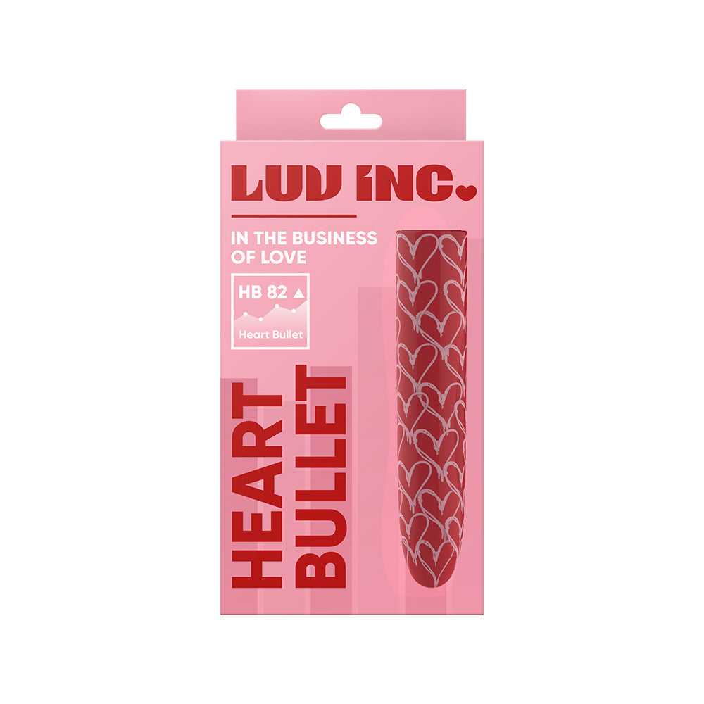 Luv Inc Hb82 Heart Bullet Vibrator Red