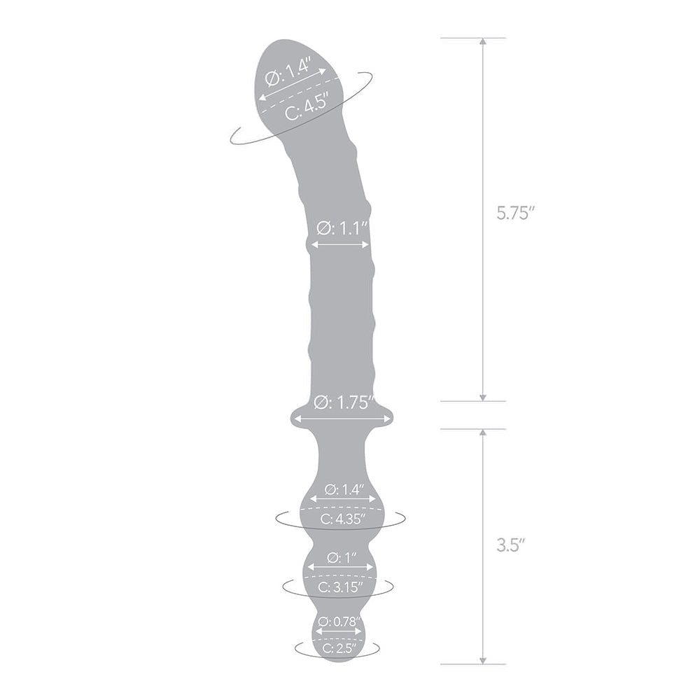 Glas Twister 10in Dual-Ended Dildo