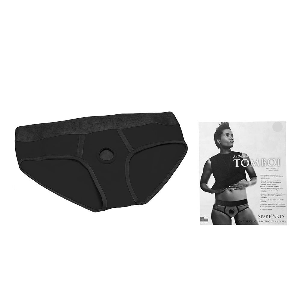 SpareParts Tomboi Nylon Briefs Blk XXS