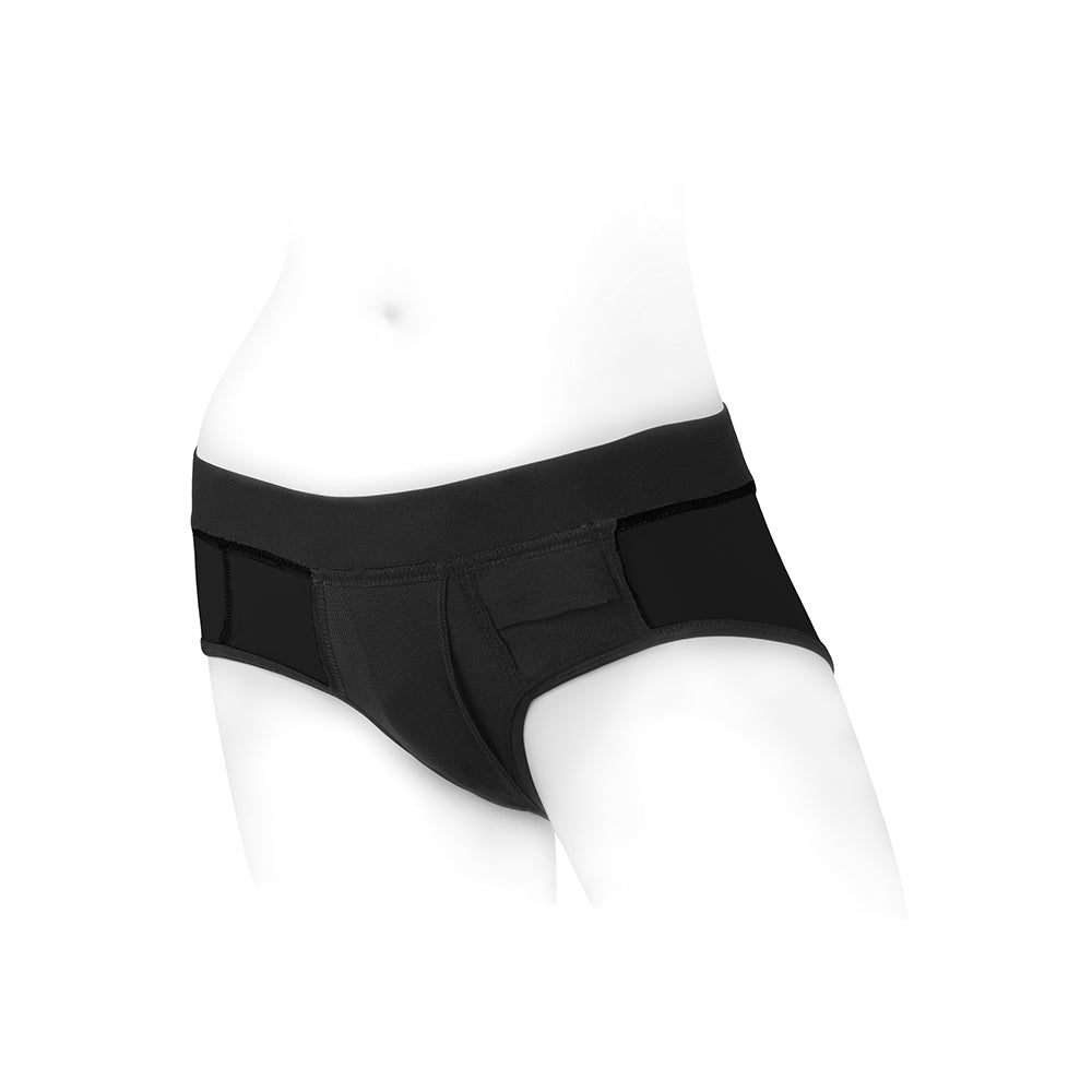 SpareParts Tomboi Nylon Briefs Blk M