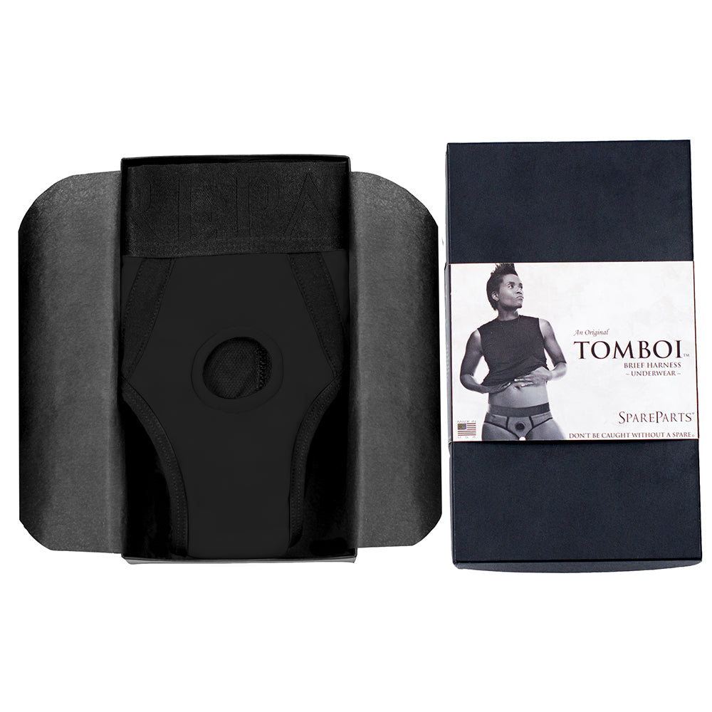 SpareParts Tomboi Nylon Briefs Blk 3XL