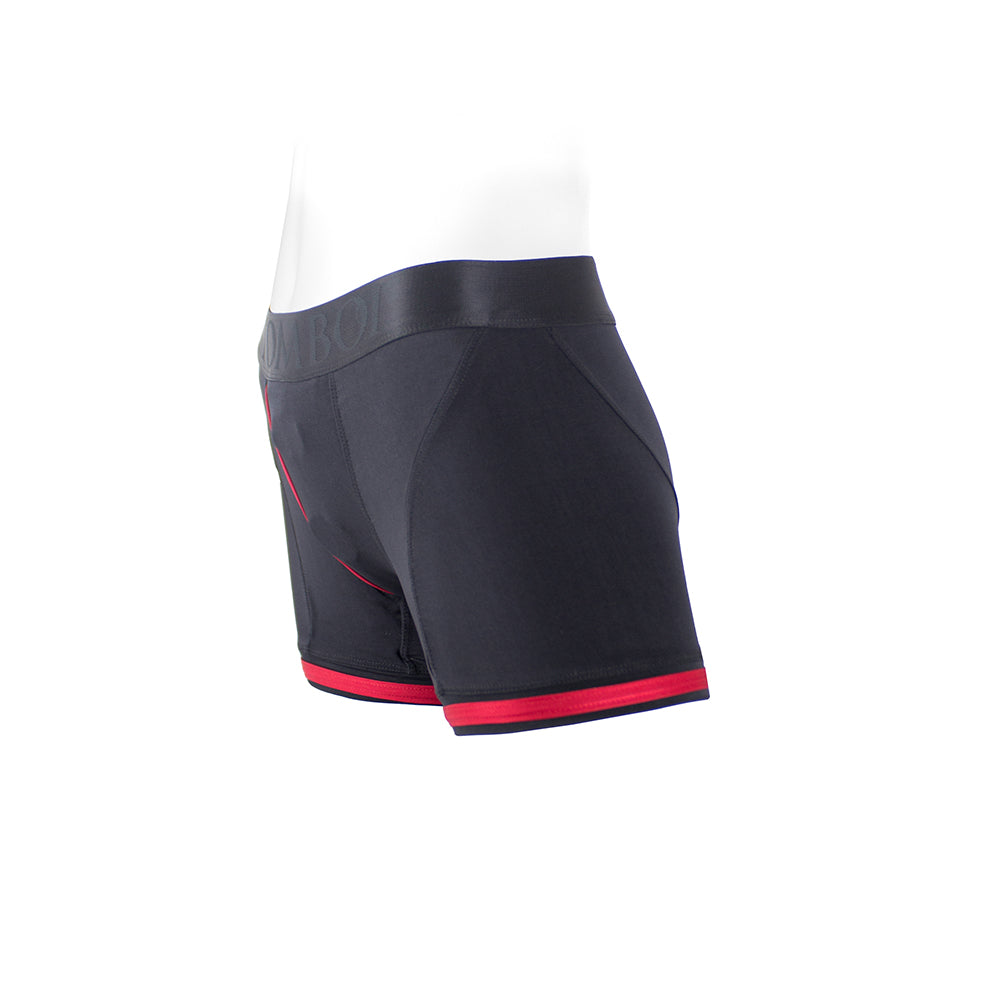 SpareParts Tomboii Nylon Boxer Briefs Harness Black/Red Size XXS
