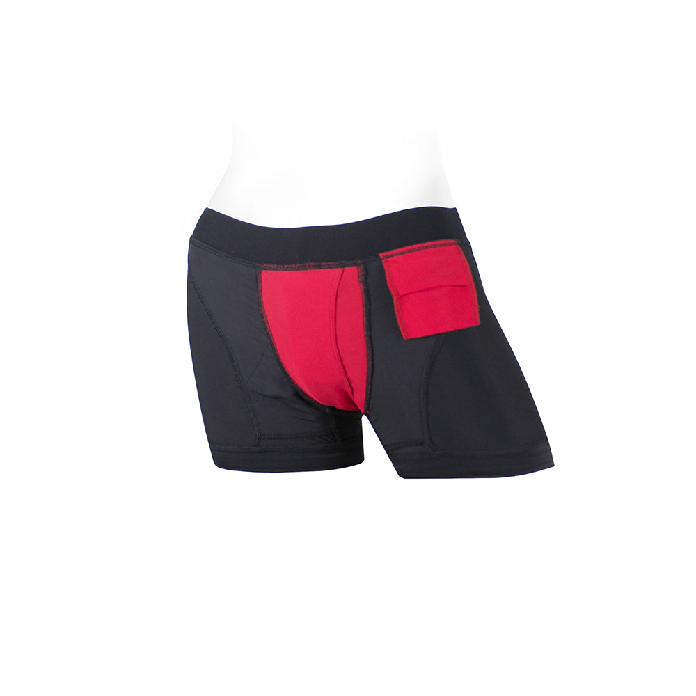 SpareParts Tomboii Nylon Boxer BkRed XXS