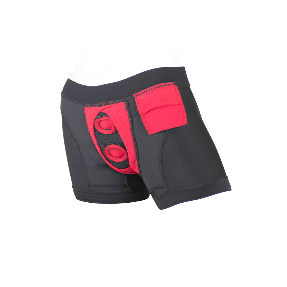 SpareParts Tomboii Nylon Boxer BkRed XXS