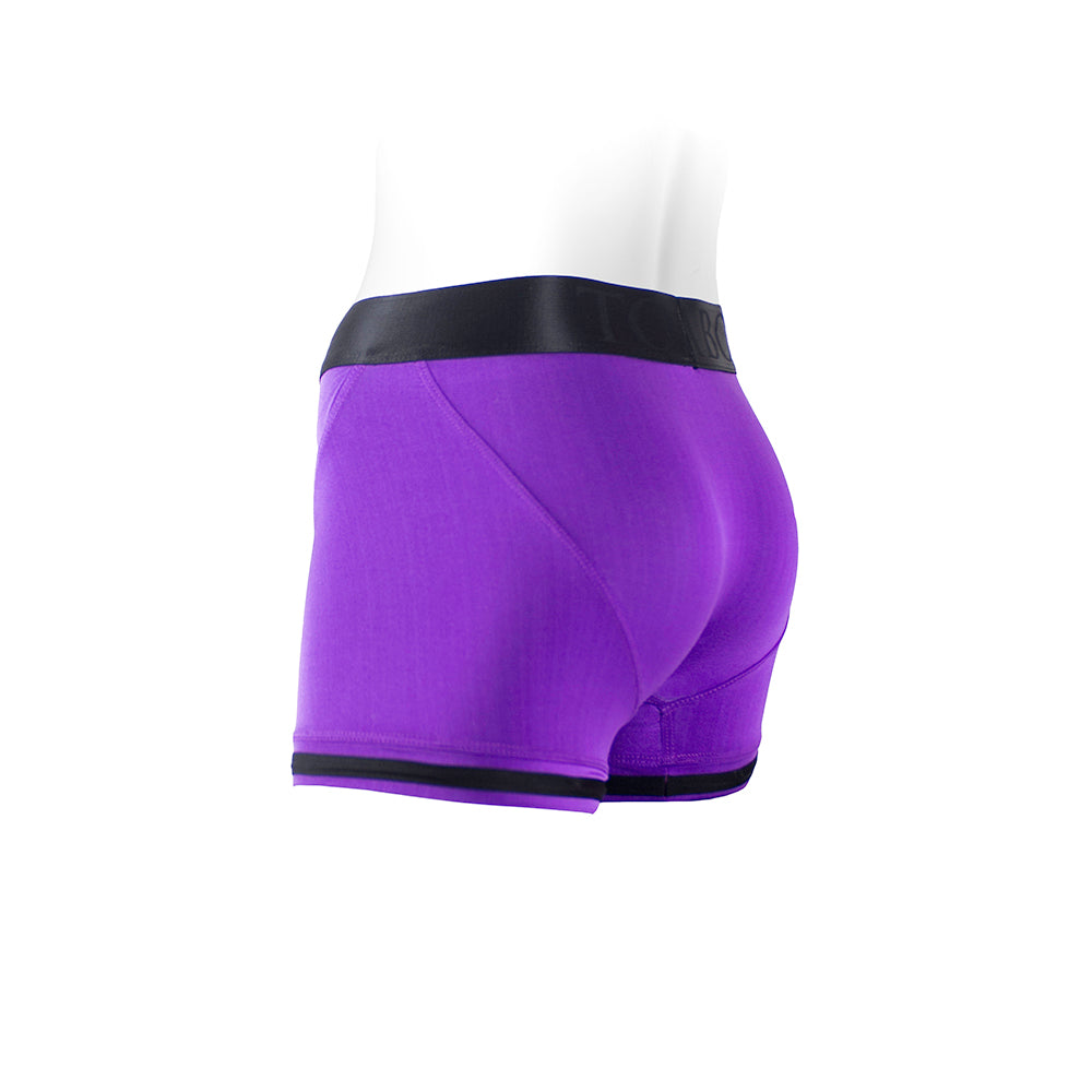 SpareParts Tomboii Nylon Boxer Briefs Harness Purple/Black Size M